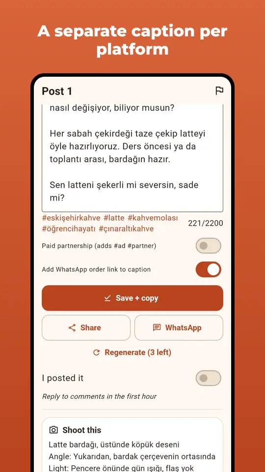 Post template with your photo